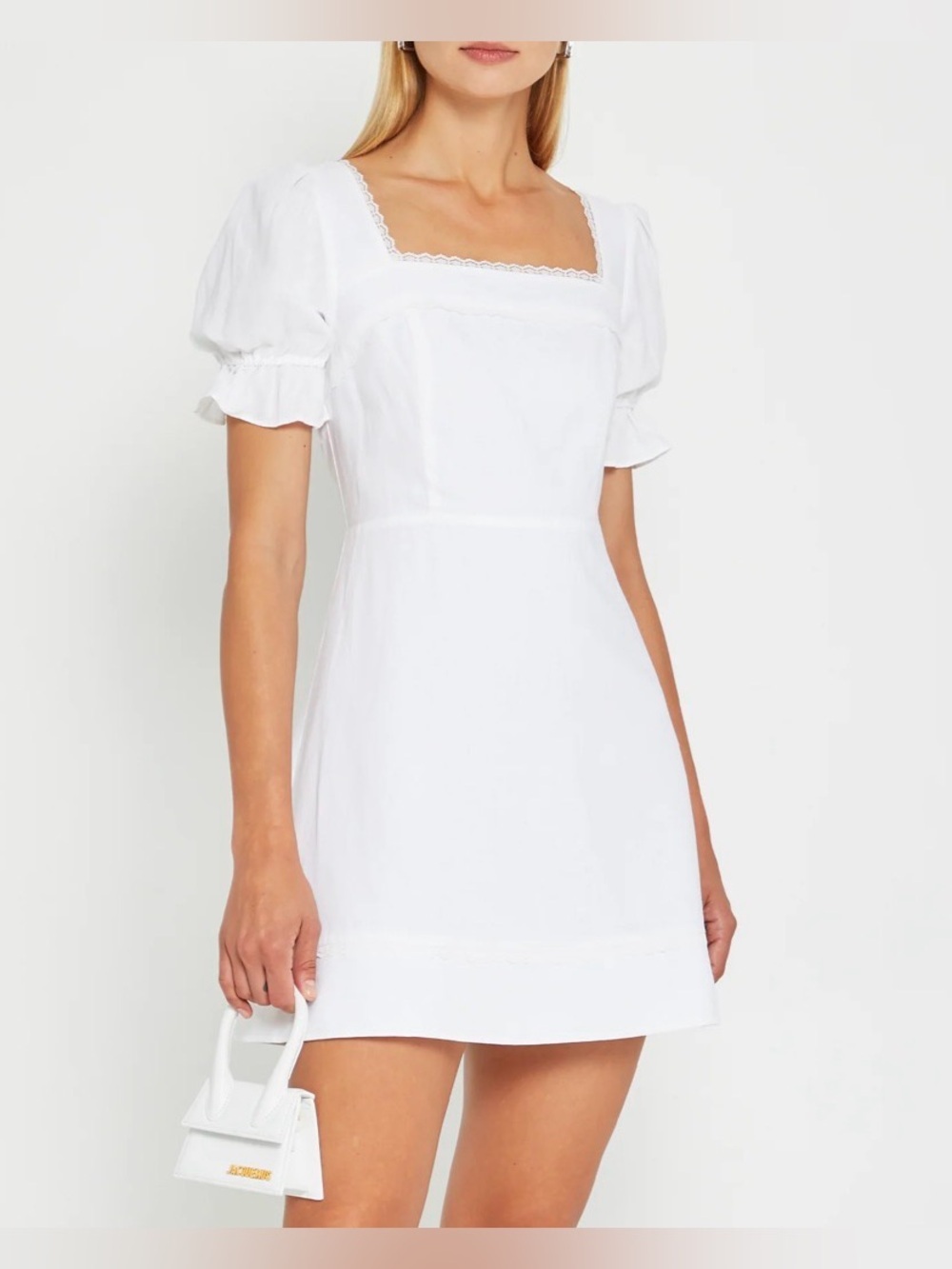 New Kourt Linen Lace Trim Dress